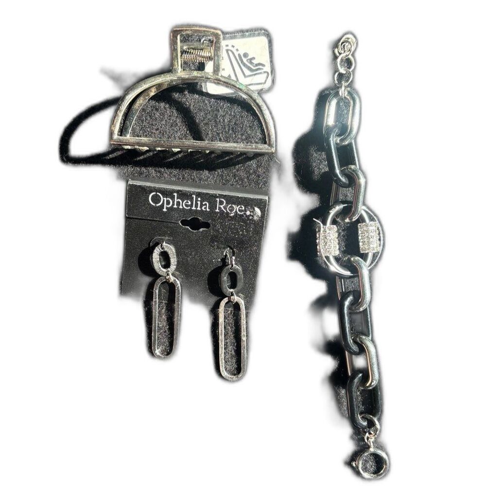 Bracelet, Earrings, and Claw Clip Set